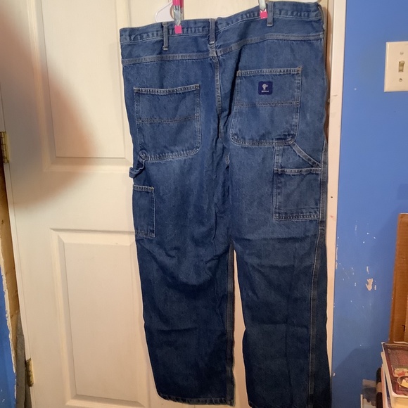 MEN’S RK BRAND BLUE CARPENTER JEANS SIZE 42X31 - Picture 10 of 16